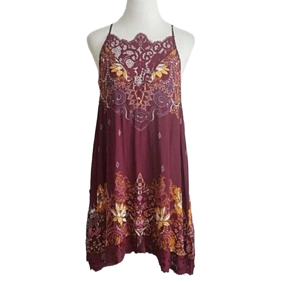 Free People “Who’s Sorry Now” print slip dress - Picture 4 of 11